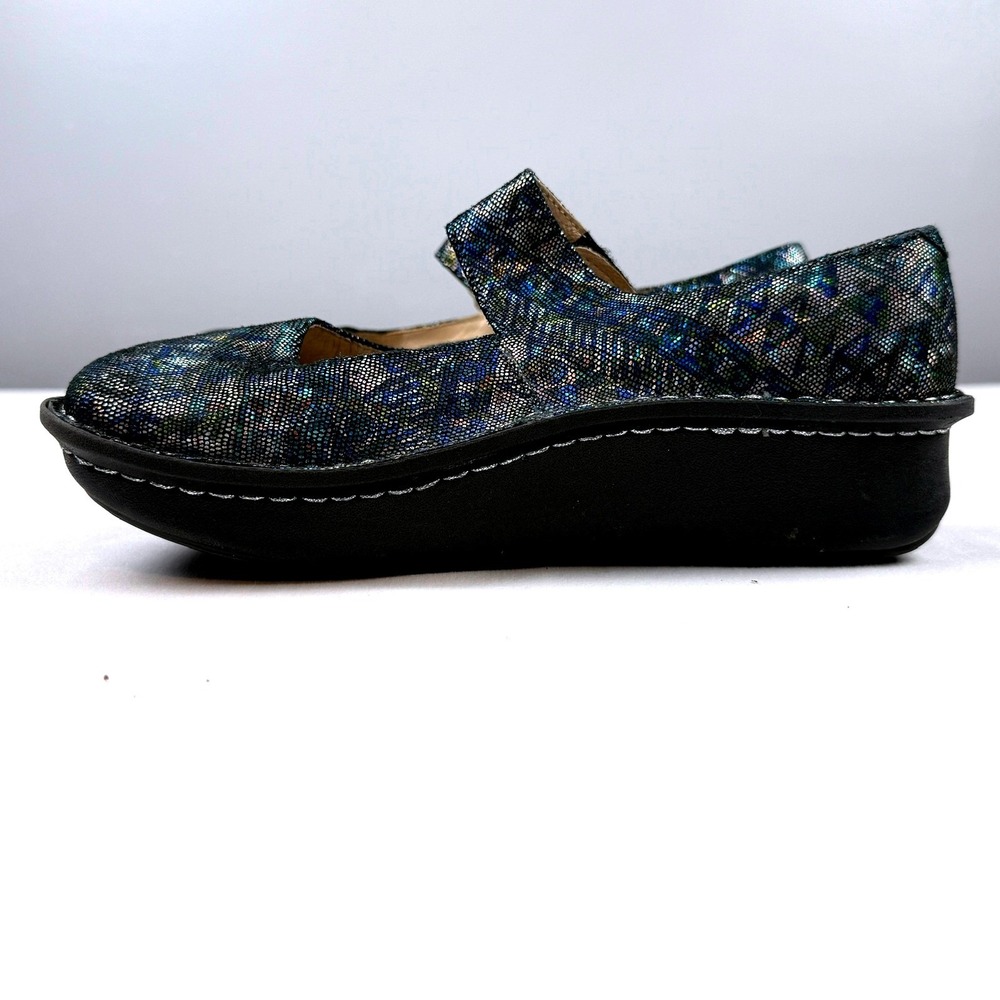 Alegria Paloma Mary Jane PAL-321 Iridescent Mosiac Leather Nursing Shoes-Sz 37 - Picture 4 of 8